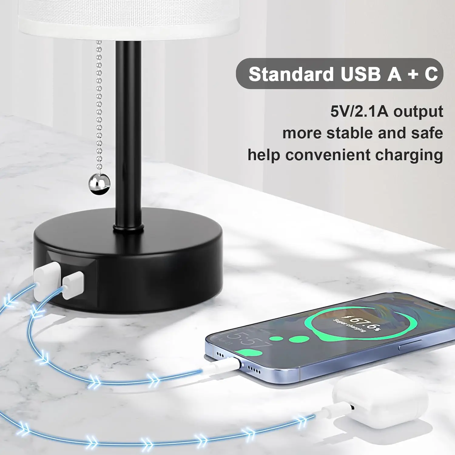 Bedside Lamp For Bedroom Set Of 2 - Small Lamp With Usb A + C Charging Port, Night Stand Light With Bulb, Side Table Desk
Bedside Lamp For Bedroom Set Of 2 - Small Lamp With Usb A + C Charging Port, Night Stand Light With Bulb, Side Table Desk