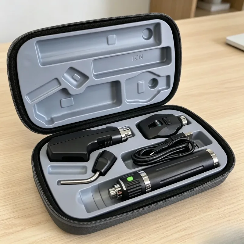 Rechargeable Handheld Direct Ophthalmoscope/Streak Retinoscope Set Ophthalmic Diagnostic Device
Rechargeable Handheld Direct Ophthalmoscope/Streak Retinoscope Set Ophthalmic Diagnostic Device