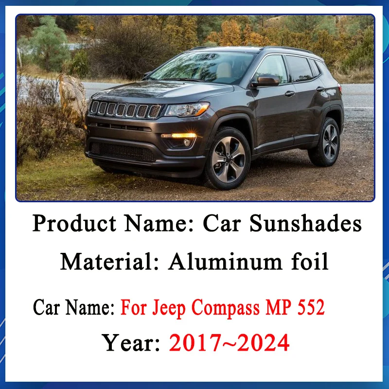Car Full Coverage Sunshades For Jeep Compass MP 552 2017-2024 2020 Anti-UV Privacy Blocks Cars Heat insulation Auto Accessories
Car Full Coverage Sunshades For Jeep Compass MP 552 2017-2024 2020 Anti-UV Privacy Blocks Cars Heat insulation Auto Accessories
