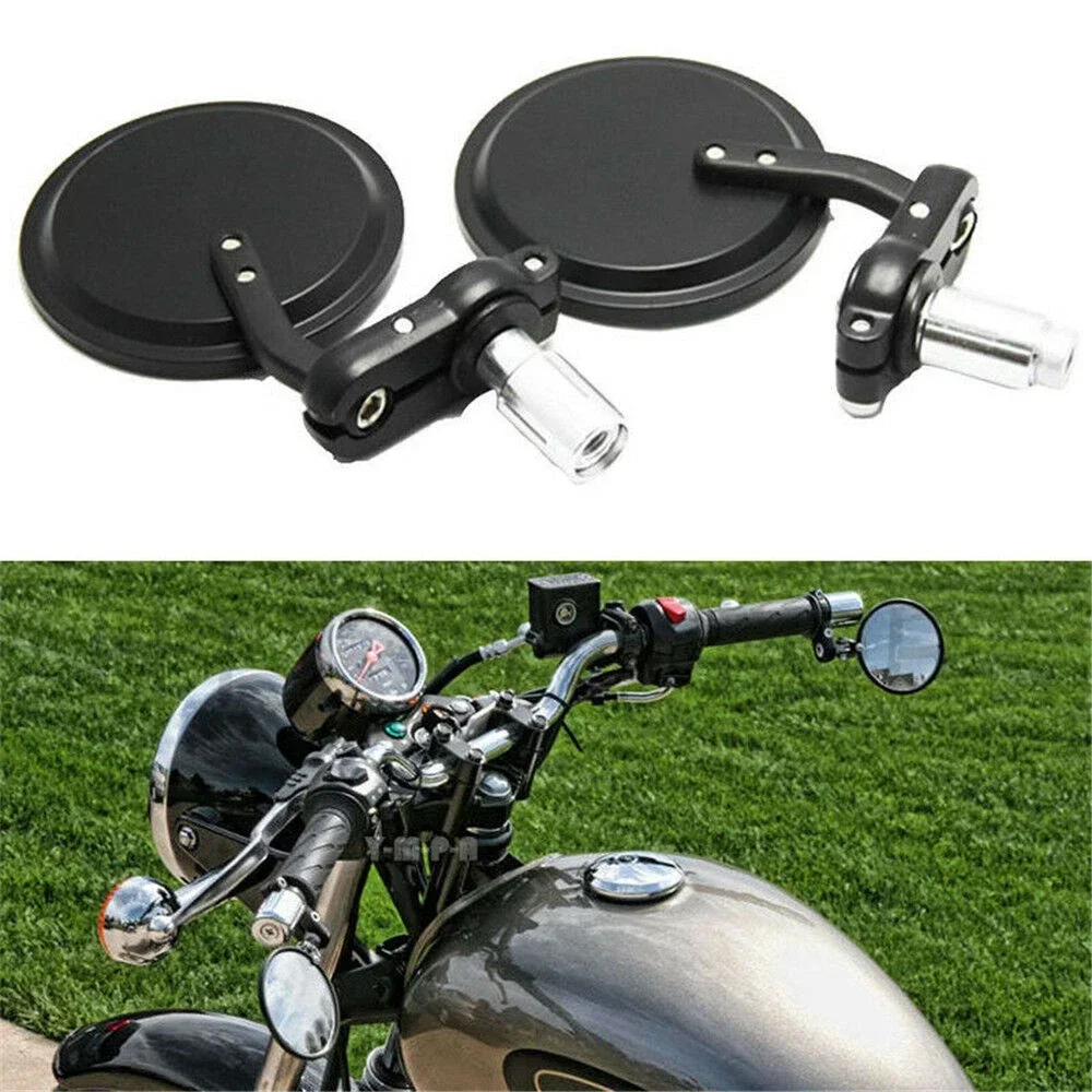 Left & Right Black Motorcycle Round 7/8" Bar End Rearview Side Mirrors For Bobber Cafe Racer Aftermarket Motorcycle Parts
Left & Right Black Motorcycle Round 7/8" Bar End Rearview Side Mirrors For Bobber Cafe Racer Aftermarket Motorcycle Parts