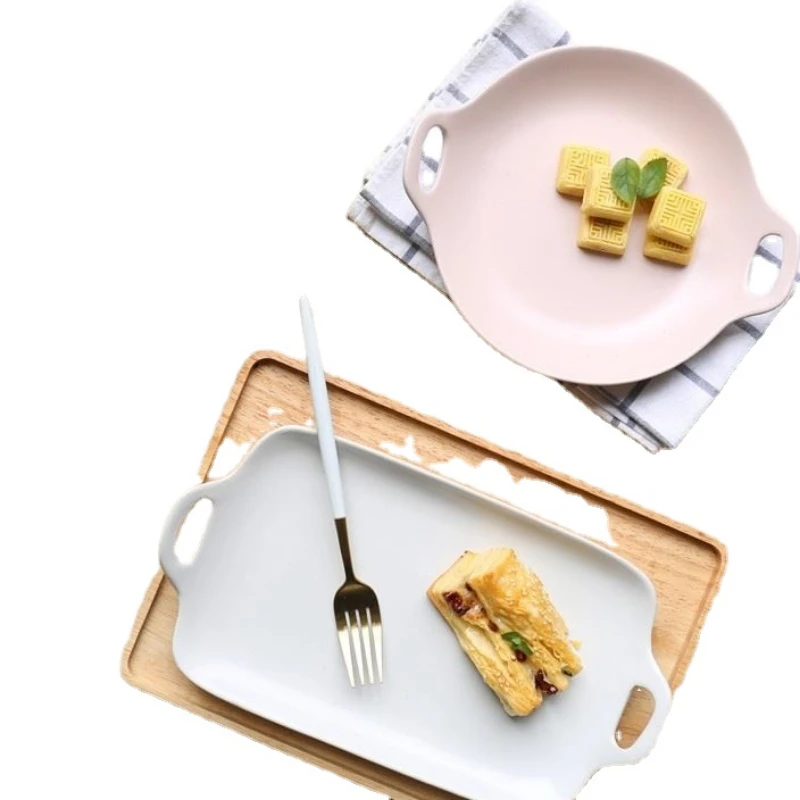 Nordic Creative Binaural Plate Ceramic Tableware Western Food Plate Dessert Dim Sum Plate Fish Dish Baking Tray Breakfast
Nordic Creative Binaural Plate Ceramic Tableware Western Food Plate Dessert Dim Sum Plate Fish Dish Baking Tray Breakfast