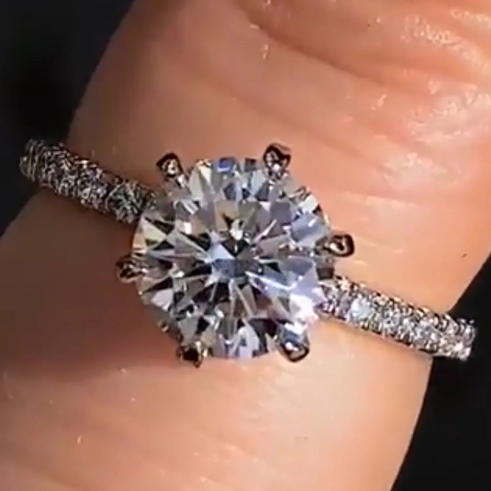 Custom Solid 10K White Gold Women Wedding Party Engagement Ring 1 2 3 4 5 Carat Round Moissanite Diamond Ring Trendy Cute
Custom Solid 10K White Gold Women Wedding Party Engagement Ring 1 2 3 4 5 Carat Round Moissanite Diamond Ring Trendy Cute