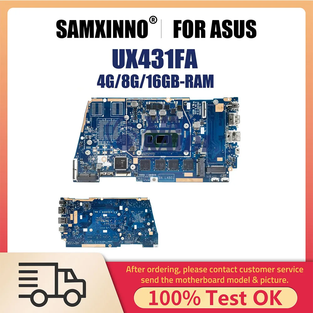 Notebook Mainboard For ASUS UX431FAC RX431F BX431F UX431FN UX431FLC Laptop Motherboard I3 I5 I7 8th 10th Gen 4G 8G 16GB RAM
Notebook Mainboard For ASUS UX431FAC RX431F BX431F UX431FN UX431FLC Laptop Motherboard I3 I5 I7 8th 10th Gen 4G 8G 16GB RAM