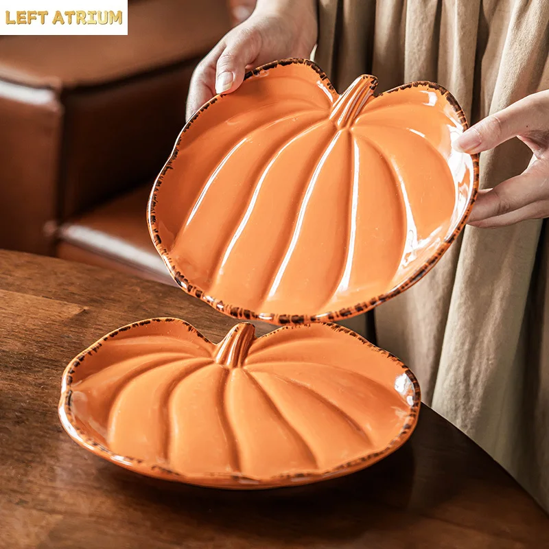 Special-shaped Plate Pumpkin-shaped Plate American Irregular Salad Steak Plate Home Ceramic Tableware Main Course Decoration
Special-shaped Plate Pumpkin-shaped Plate American Irregular Salad Steak Plate Home Ceramic Tableware Main Course Decoration