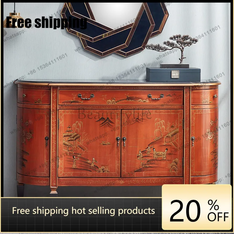 LD25 new Chinese-style entrance cabinet light luxury painted semicircular living room dining side cabinet
LD25 new Chinese-style entrance cabinet light luxury painted semicircular living room dining side cabinet
