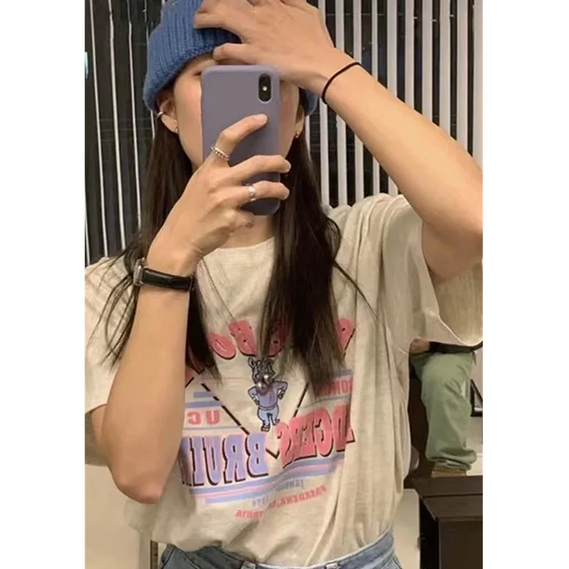 2024 Spring and Summer Cute Loose and Versatile Cotton Short-sleeved Top for Women
2024 Spring and Summer Cute Loose and Versatile Cotton Short-sleeved Top for Women