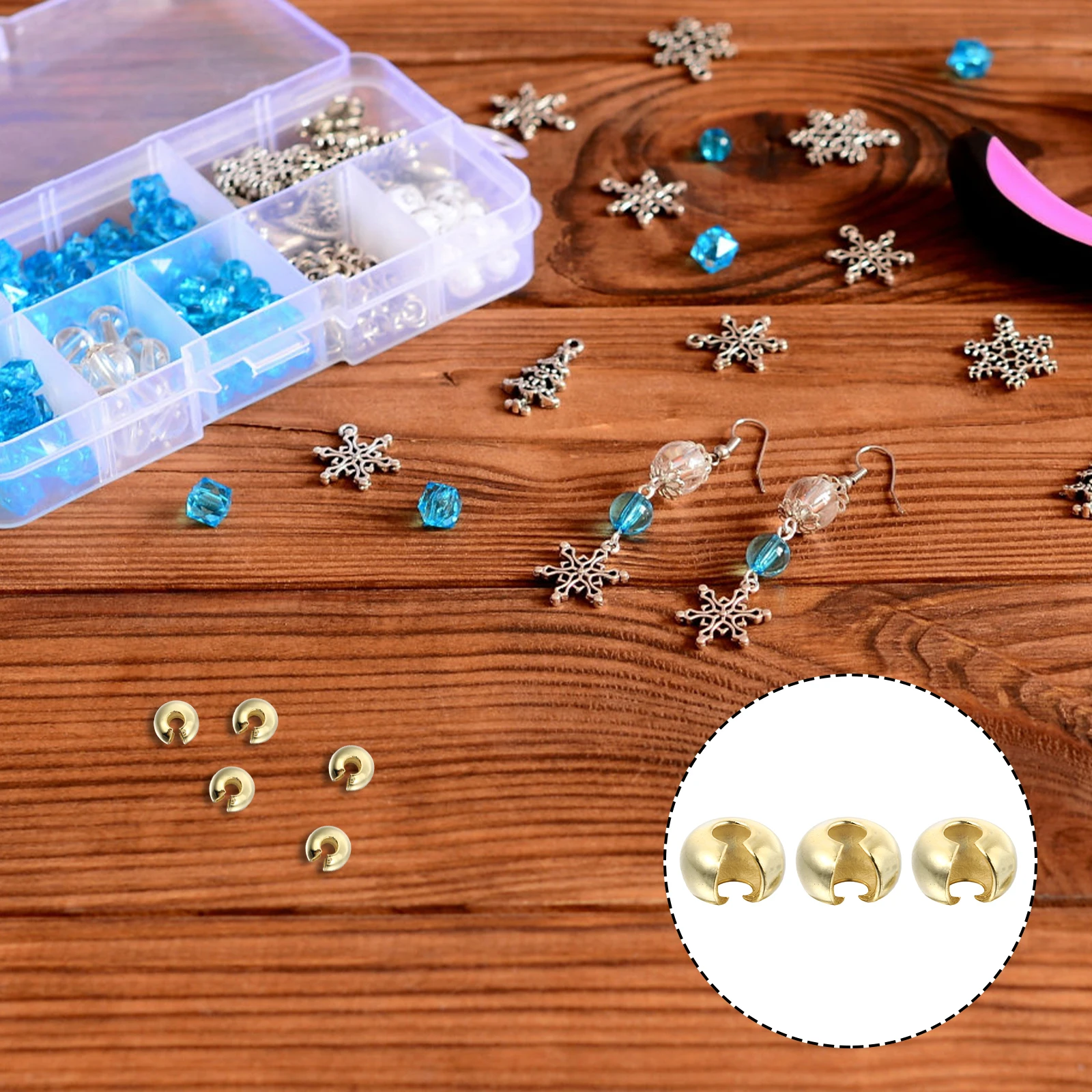 3pcs Gold Plated Positioning Beads 5.5mm Crimp Beads for Bracelet Necklace Earring Jewelry Accessories Creative
3pcs Gold Plated Positioning Beads 5.5mm Crimp Beads for Bracelet Necklace Earring Jewelry Accessories Creative