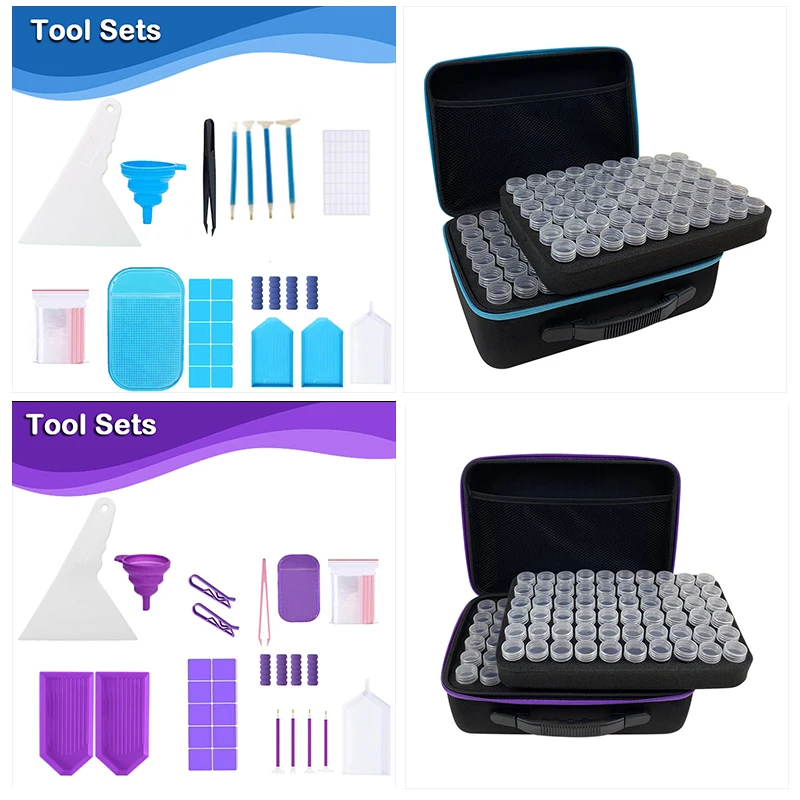 120 Bottle DIY Diamond Painting Multifunctional Storage Box, Nail Art Jewelry Rhinestone Mosaic Storage Container Bag+Tools
120 Bottle DIY Diamond Painting Multifunctional Storage Box, Nail Art Jewelry Rhinestone Mosaic Storage Container Bag+Tools