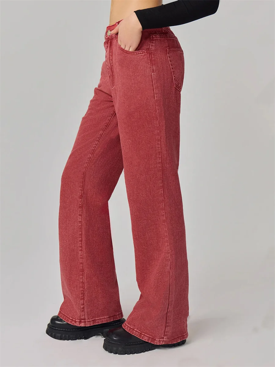 Benuynffy Streetwear Vintage Low Waist Jeans Women's High Street Fashion Loose Wide-leg Straight Denim Trousers Female Bottoms
Benuynffy Streetwear Vintage Low Waist Jeans Women's High Street Fashion Loose Wide-leg Straight Denim Trousers Female Bottoms