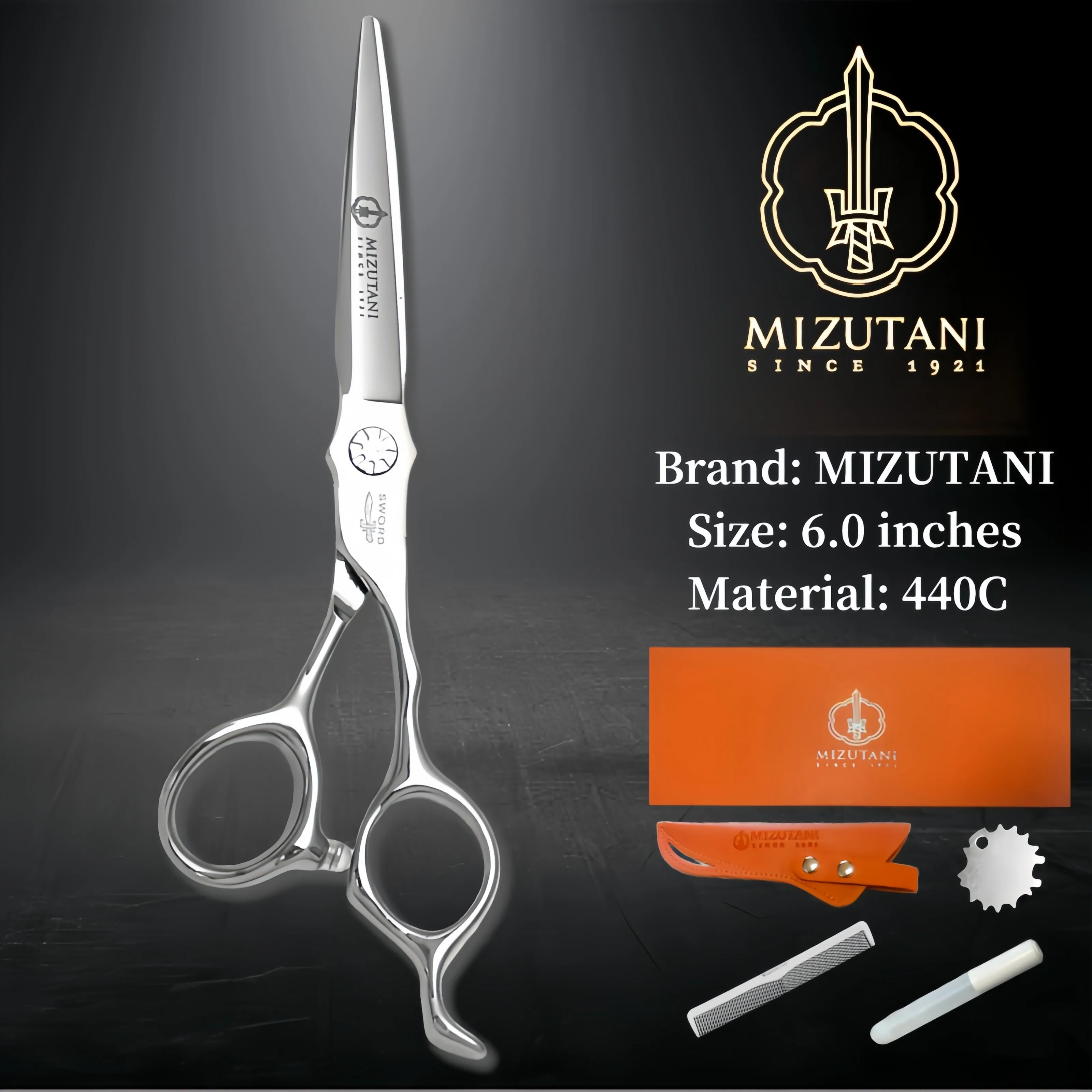 Professional Barber Scissor Tools Hairstylist Exclusive 6.0 Inch Japan 440C Steel Traceless Hair Removal
Professional Barber Scissor Tools Hairstylist Exclusive 6.0 Inch Japan 440C Steel Traceless Hair Removal