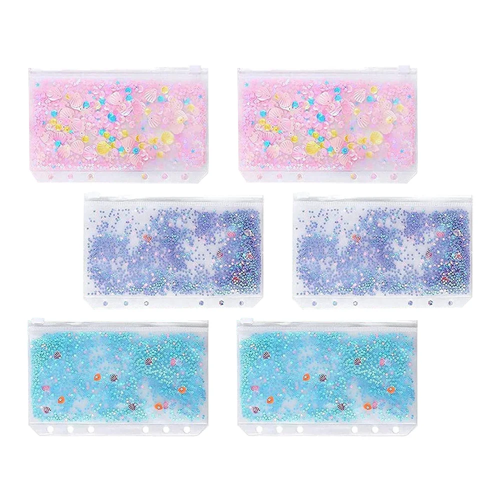 6 Pcs Mini Binder Pockets with Zipper Bag Clips PVC Folders Blinder Pouches Clear Storage Tote Multipurpose
6 Pcs Mini Binder Pockets with Zipper Bag Clips PVC Folders Blinder Pouches Clear Storage Tote Multipurpose