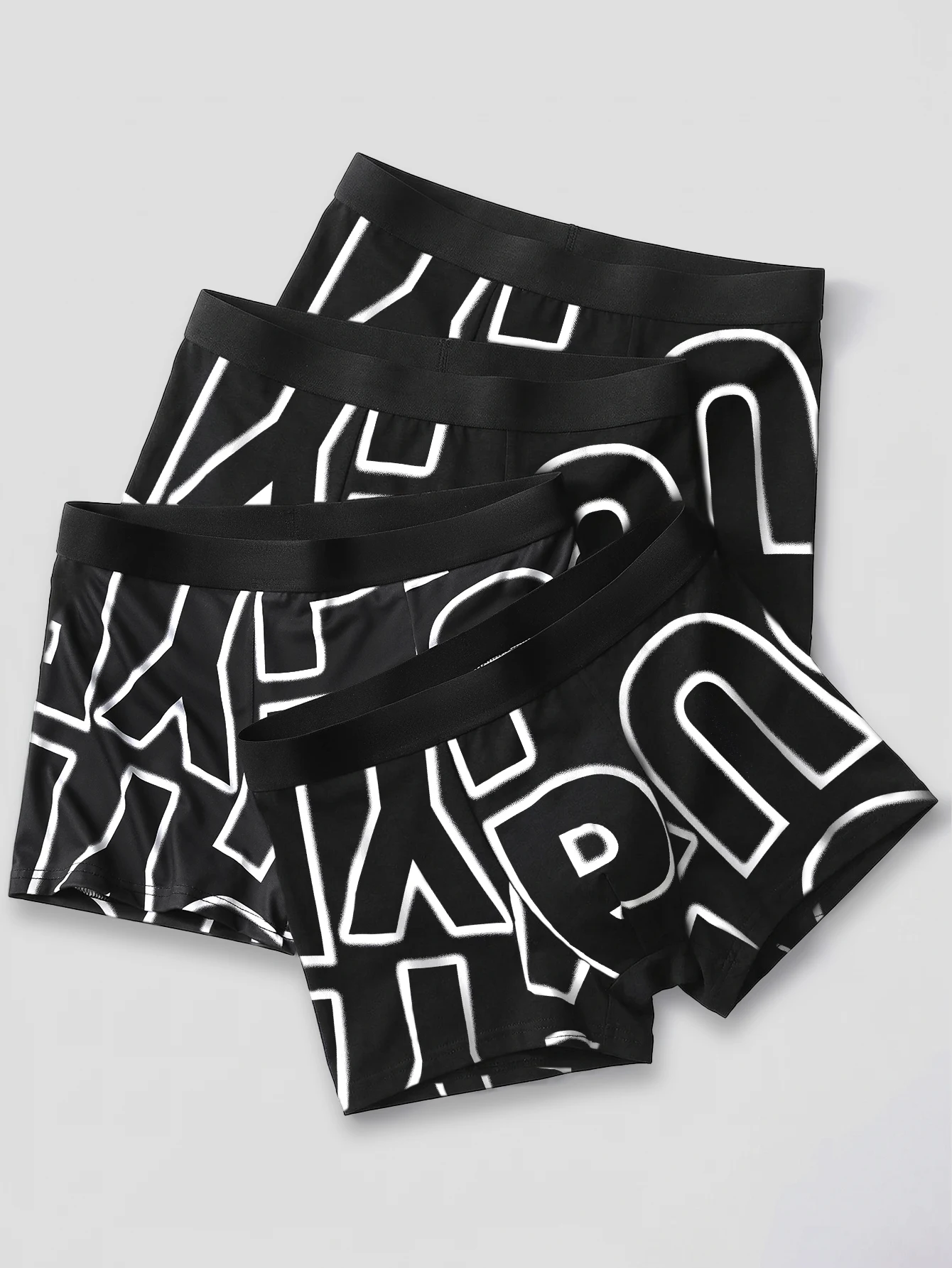 4-Pack Men's Underwear Advanced Simple Letter Men's Boxer Shorts Sports Fitness Fashion Casual Soft Comfortable Men's Briefs
4-Pack Men's Underwear Advanced Simple Letter Men's Boxer Shorts Sports Fitness Fashion Casual Soft Comfortable Men's Briefs