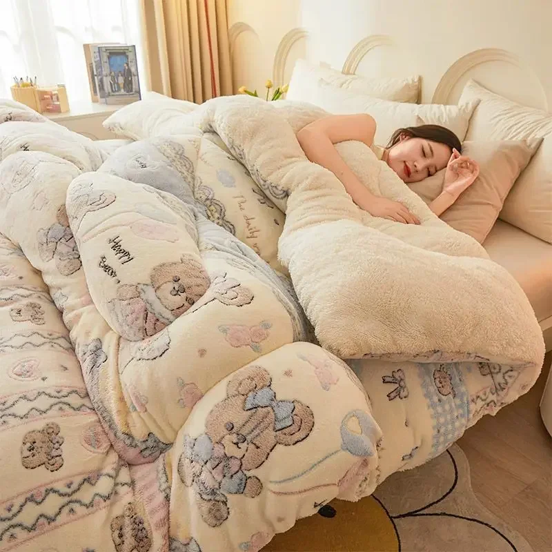 Lamb quilt winter Super Warm blanket 6kg double-sided velvet quilt thickened warm autumn spring plush comforter core
Lamb quilt winter Super Warm blanket 6kg double-sided velvet quilt thickened warm autumn spring plush comforter core