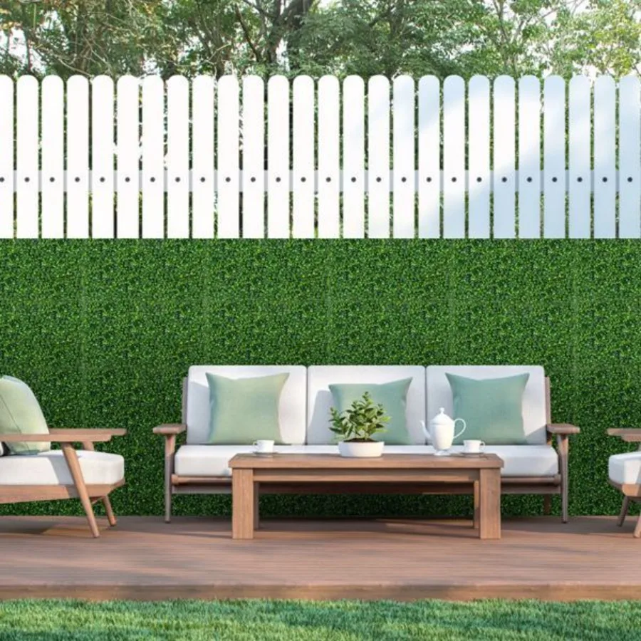 Balcony garden privacy screen: artificial boxwood topiary hedge, 23.6x15.75in, green, realistic foliage texture, 12pcs set
Balcony garden privacy screen: artificial boxwood topiary hedge, 23.6x15.75in, green, realistic foliage texture, 12pcs set