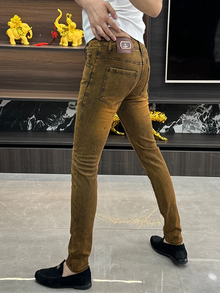 Washed Vintage Men's Jeans Slim Fit Casual Fashionable Summer Luxury Small Footed Pants High End Sensation Trendy Polyester B...
Washed Vintage Men's Jeans Slim Fit Casual Fashionable Summer Luxury Small Footed Pants High End Sensation Trendy Polyester B...