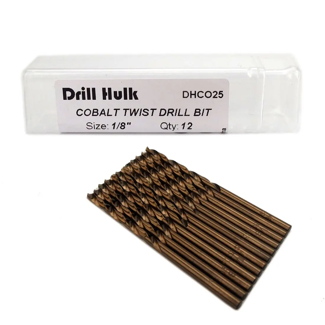 1/8" Cobalt M35 Twist Drill Bits for Hard Metal & Stainless Steel, 12 Pack
1/8" Cobalt M35 Twist Drill Bits for Hard Metal & Stainless Steel, 12 Pack