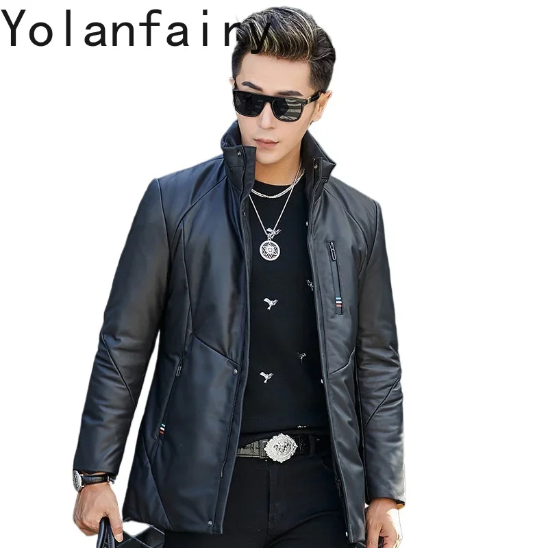 YOLANFAIRY Genuine Leather Sheepskin Jackets Fashion Short Winter Down Jacket Stand Collar Clothes New Chamarras De Piel
YOLANFAIRY Genuine Leather Sheepskin Jackets Fashion Short Winter Down Jacket Stand Collar Clothes New Chamarras De Piel