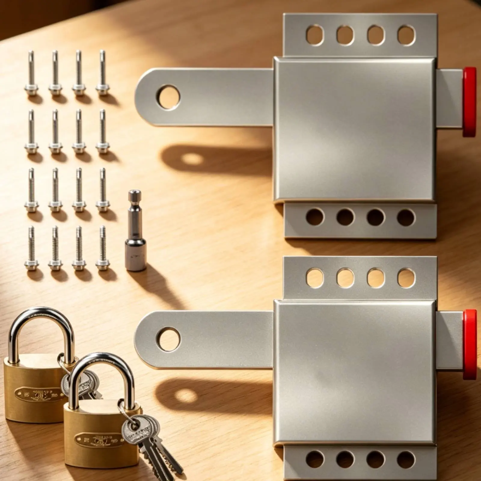 2 Pieces Garage Door Slide Lock Easy to Install Sturdy Duty Garage Security Bolt Slide Bolt Lock Weatherproof
2 Pieces Garage Door Slide Lock Easy to Install Sturdy Duty Garage Security Bolt Slide Bolt Lock Weatherproof
