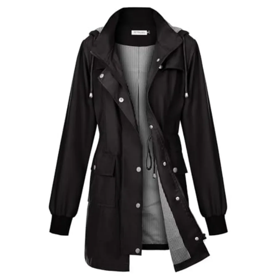PITINAN Rain Jackets For Women Waterproof Rain Coats with Hood Lightweight Windbreaker Outdoor Womens Raincoats
PITINAN Rain Jackets For Women Waterproof Rain Coats with Hood Lightweight Windbreaker Outdoor Womens Raincoats