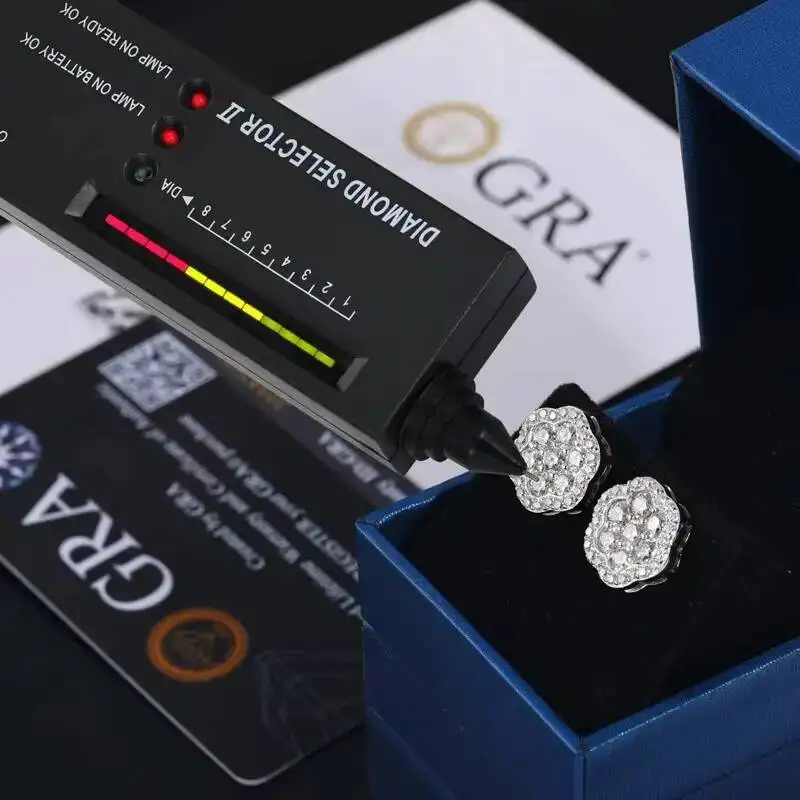 S925 Silver Moissanite Earrings High-Grade Hexagonal Flower Design Four-Season Fashion Jewelry for Men and Women
S925 Silver Moissanite Earrings High-Grade Hexagonal Flower Design Four-Season Fashion Jewelry for Men and Women