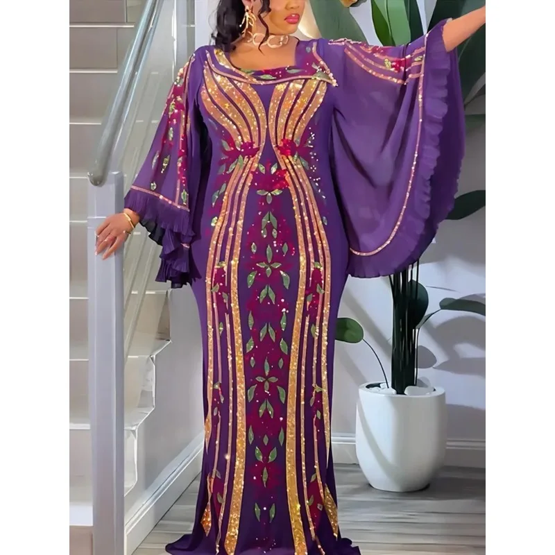 African dresses for woman Turkey dress Sequin Diamond Robe Africaine African clothing Fashion Boubou Africain femme 2026 New
African dresses for woman Turkey dress Sequin Diamond Robe Africaine African clothing Fashion Boubou Africain femme 2026 New
