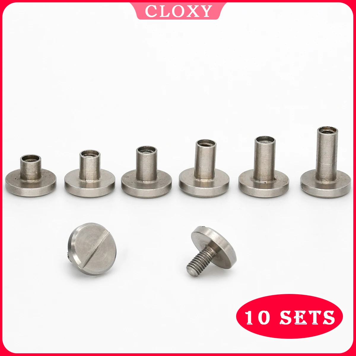 10sets Stainless Steel Binding Chicago Screws Studs Rivets for Photo Album Menu Leather Craft Parts Belt Wallet Fasteners
10sets Stainless Steel Binding Chicago Screws Studs Rivets for Photo Album Menu Leather Craft Parts Belt Wallet Fasteners