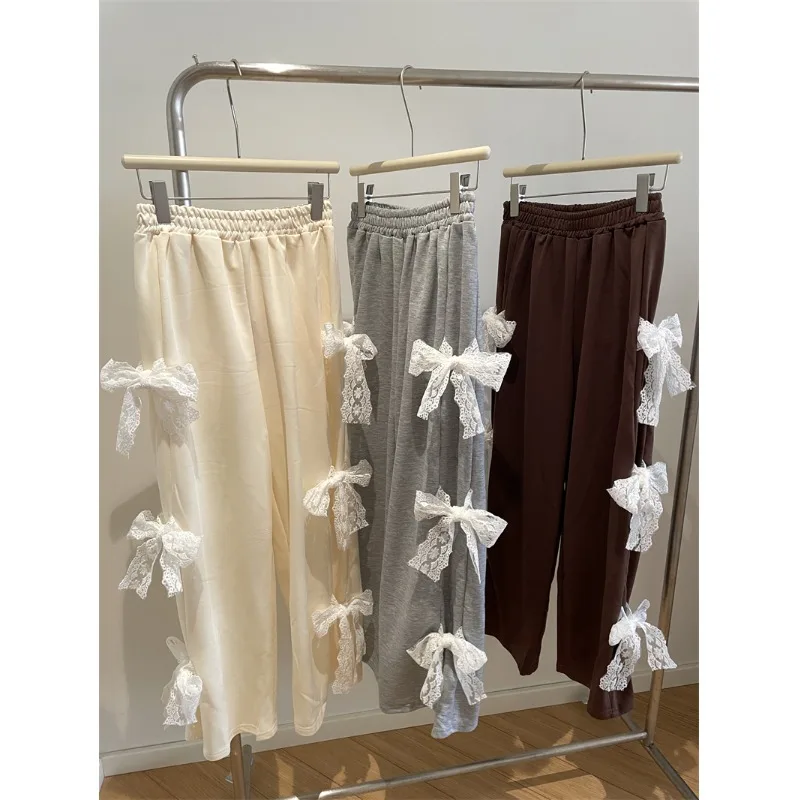 Three-Color Embroidered Lace Knot Casual Wide Leg Pants Cute Trousers Korean Style Spring Autumn Winter Women's Fas...
Three-Color Embroidered Lace Knot Casual Wide Leg Pants Cute Trousers Korean Style Spring Autumn Winter Women's Fas...