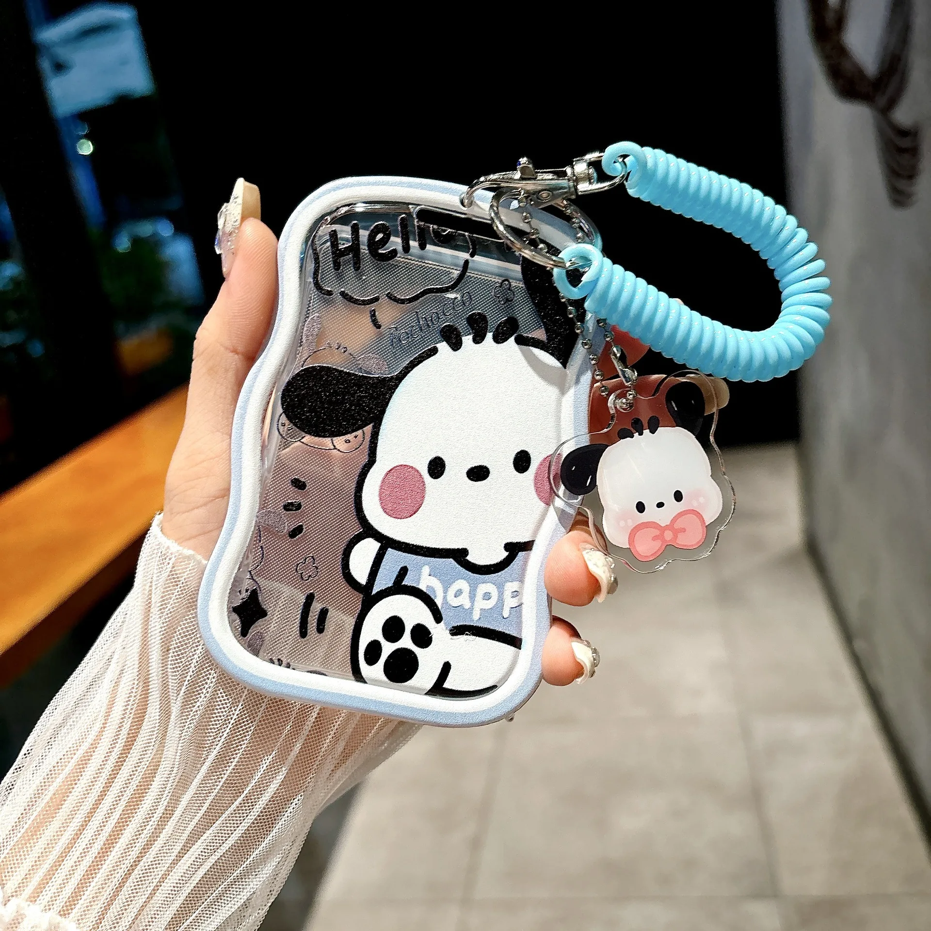 Sanrio Cartoon Anime Holder Pochacco Transparent Card Holder Keychain Photo Sleeves Bus Card Student Card Case Protector Gift
Sanrio Cartoon Anime Holder Pochacco Transparent Card Holder Keychain Photo Sleeves Bus Card Student Card Case Protector Gift