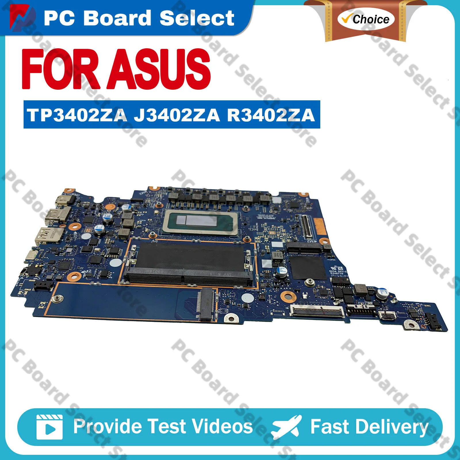 TP3402 TP3402ZA Laptop Motherboard For ASUS VivoBook Flip R3402ZA TP340ZA J3402ZA Mainboard With 12th Gen i5 i7 i9 tests OK stk
TP3402 TP3402ZA Laptop Motherboard For ASUS VivoBook Flip R3402ZA TP340ZA J3402ZA Mainboard With 12th Gen i5 i7 i9 tests OK stk