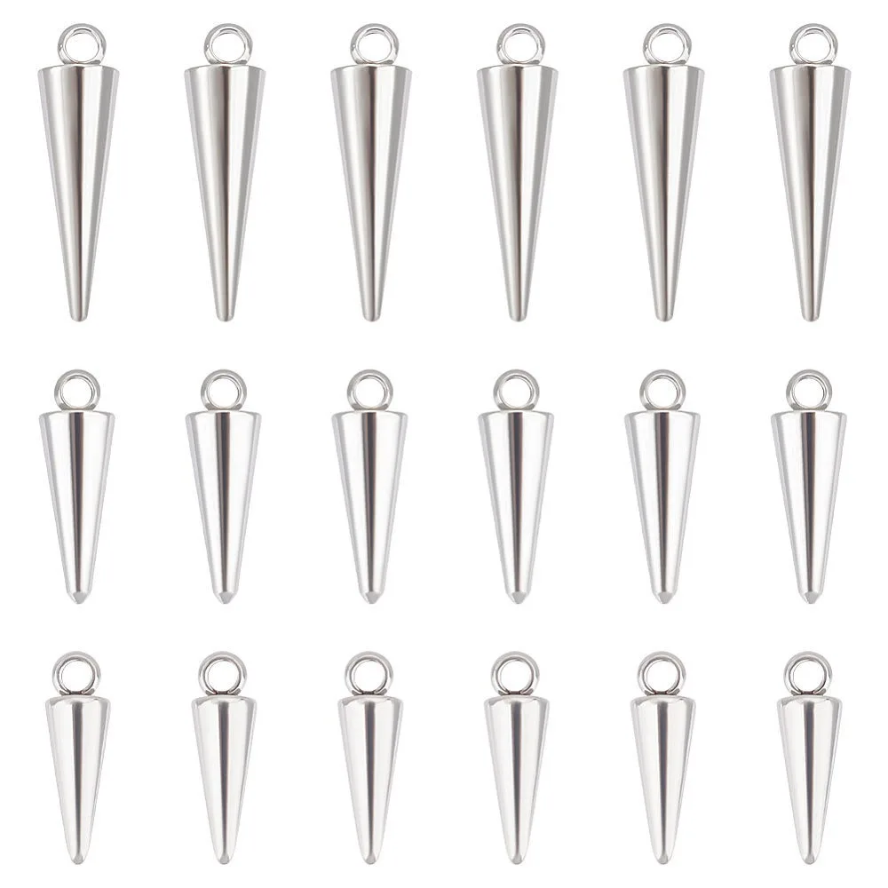 1box 30pcs 3 styles 201 Stainless Steel Pendants Cone 12.5~17.5x4~5mm Hole: 1.6mm 10pcs/style
1box 30pcs 3 styles 201 Stainless Steel Pendants Cone 12.5~17.5x4~5mm Hole: 1.6mm 10pcs/style
