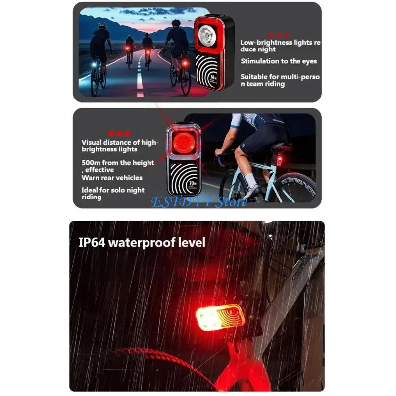 G6DE Rechargeable Back Light With Movement Detectors Automatic Sensing Trail Back Light for Outdoor Sports Enthusiasts
G6DE Rechargeable Back Light With Movement Detectors Automatic Sensing Trail Back Light for Outdoor Sports Enthusiasts