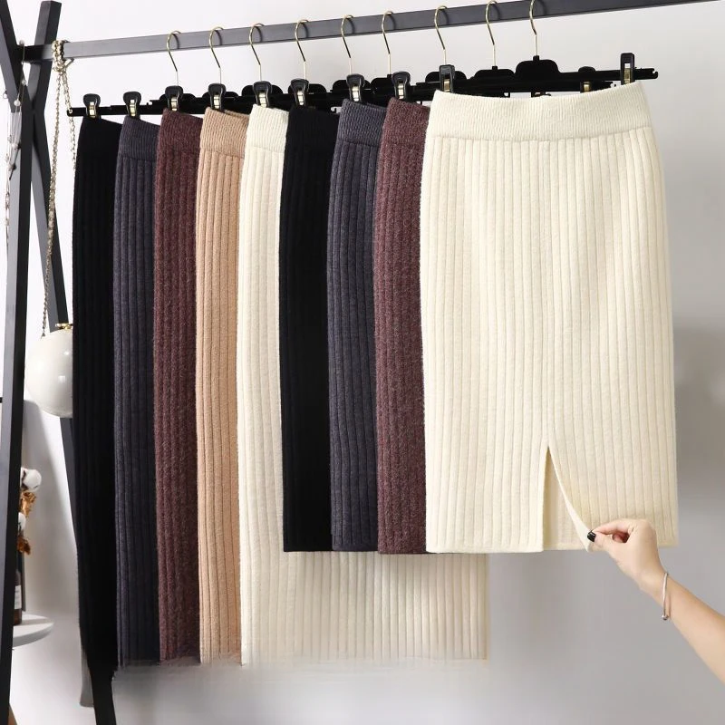 2024 Elastic Band Women Knitted Skirts Autumn Winter Warm Knitting Straight Elegant Split Ribbed Mid-Long R337
2024 Elastic Band Women Knitted Skirts Autumn Winter Warm Knitting Straight Elegant Split Ribbed Mid-Long R337