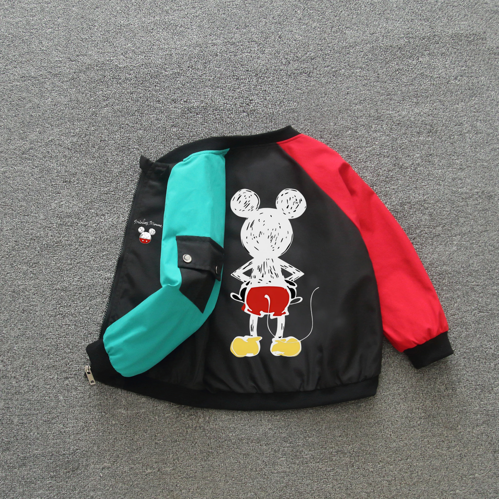 2026 Spring Children Baseball Jacket Teen Boy Girls Mickey Mouse Cartoon Print Color Blocking Zipper Coat Kids Clothes Outerwear
2026 Spring Children Baseball Jacket Teen Boy Girls Mickey Mouse Cartoon Print Color Blocking Zipper Coat Kids Clothes Outerwear
