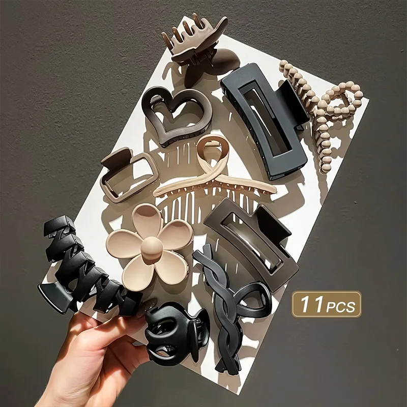 11pcs Set Women's High-end Frosted Clip Set Women's Back Head Hair Shark Clip Headwear
11pcs Set Women's High-end Frosted Clip Set Women's Back Head Hair Shark Clip Headwear