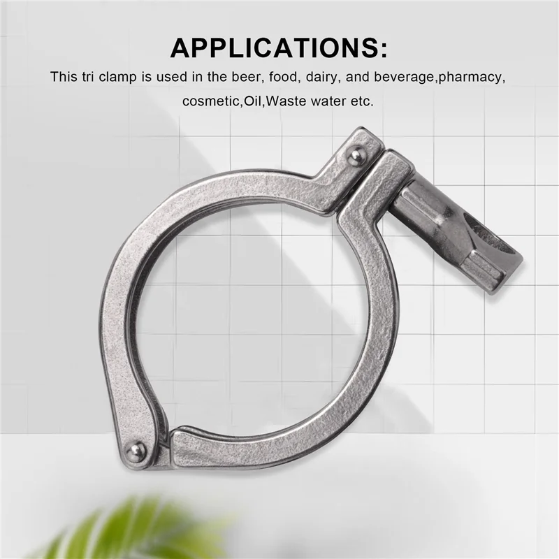 GIGI 2 шт., стальной одиночный штифт Tri-Clamp, сверхмощный тройной зажим с барашковой гайкой для наконечника TC с 1 силиконовой прокладкой (2 дюйма Tri-Cla
GIGI 2 шт., стальной одиночный штифт Tri-Clamp, сверхмощный тройной зажим с барашковой гайкой для наконечника TC с 1 силиконовой прокладкой (2 дюйма Tri-Cla