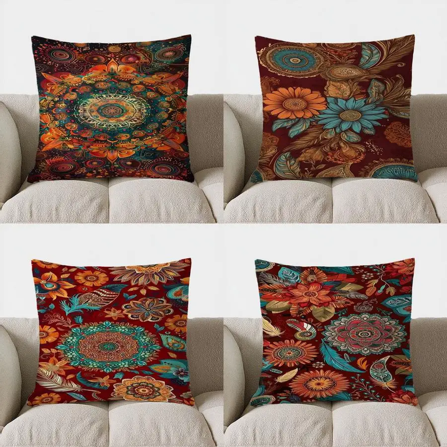 Home Decor Colorful Mandala Patterned Pillow Pattern Cushion Cover Suitable for Sofa Bedroom Car Pillow Cover
Home Decor Colorful Mandala Patterned Pillow Pattern Cushion Cover Suitable for Sofa Bedroom Car Pillow Cover