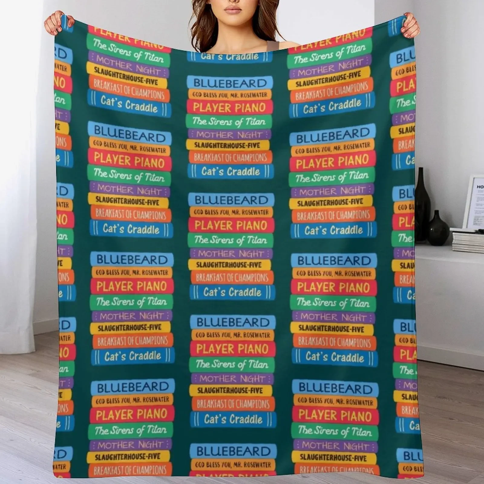 Kurt Vonnegut Books Throw Blanket Stylish Couch Blanket for Home Living Room
Kurt Vonnegut Books Throw Blanket Stylish Couch Blanket for Home Living Room