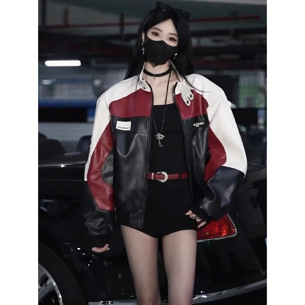 Цветной байкерский джет, мужской и женский свободный крой с воротником-стойкой, джет из искусственной кожи, уличный костюм для пары, повседневная молодежная мода...
Цветной байкерский джет, мужской и женский свободный крой с воротником-стойкой, джет из искусственной кожи, уличный костюм для пары, повседневная молодежная мода...