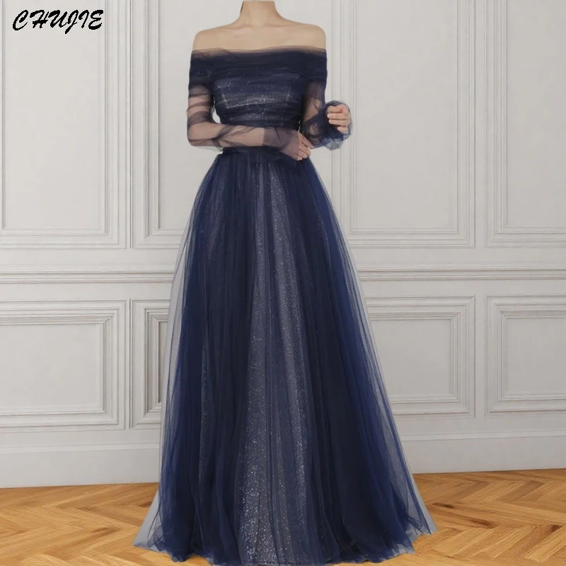 Shiny Dark Navy Korea Prom Dresses Women Detachable Long Sleeves Customized Formal Event Special Wedding Evening Party Dress
Shiny Dark Navy Korea Prom Dresses Women Detachable Long Sleeves Customized Formal Event Special Wedding Evening Party Dress