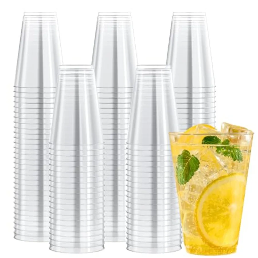 14 oz Clear Plastic Cups, 200 Pack Heavy-duty Party Glasses, Disposable plastic cups for wedding Cocktails Tumblers, Ideal for
14 oz Clear Plastic Cups, 200 Pack Heavy-duty Party Glasses, Disposable plastic cups for wedding Cocktails Tumblers, Ideal for