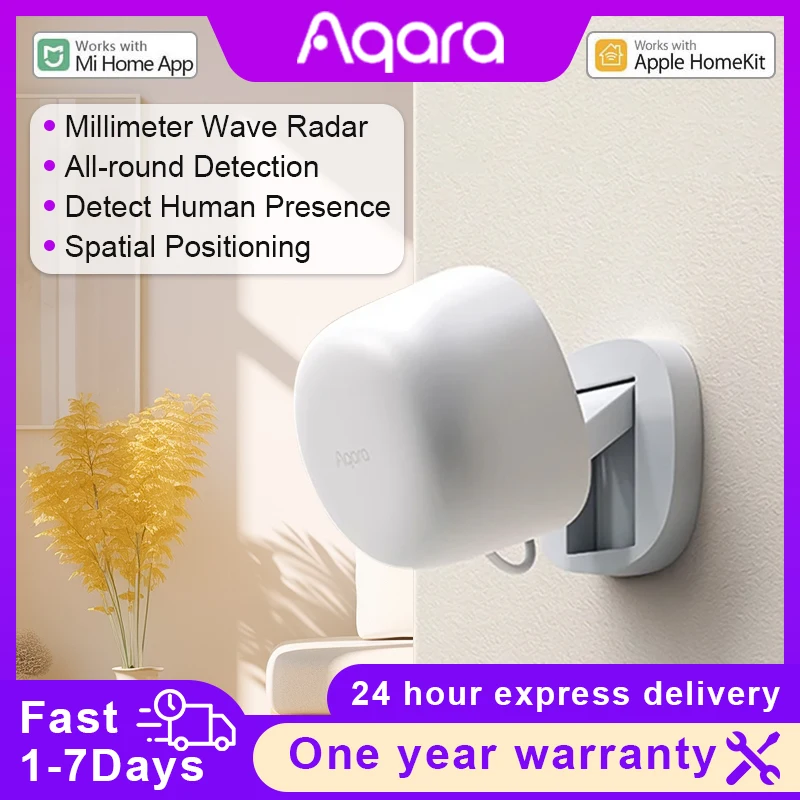 Aqara FP1 Human Presence Sensor Smart Human Motion Detector ZigBee 3.0 Connect Smart Home Support Spatial Positioning Detection
Aqara FP1 Human Presence Sensor Smart Human Motion Detector ZigBee 3.0 Connect Smart Home Support Spatial Positioning Detection