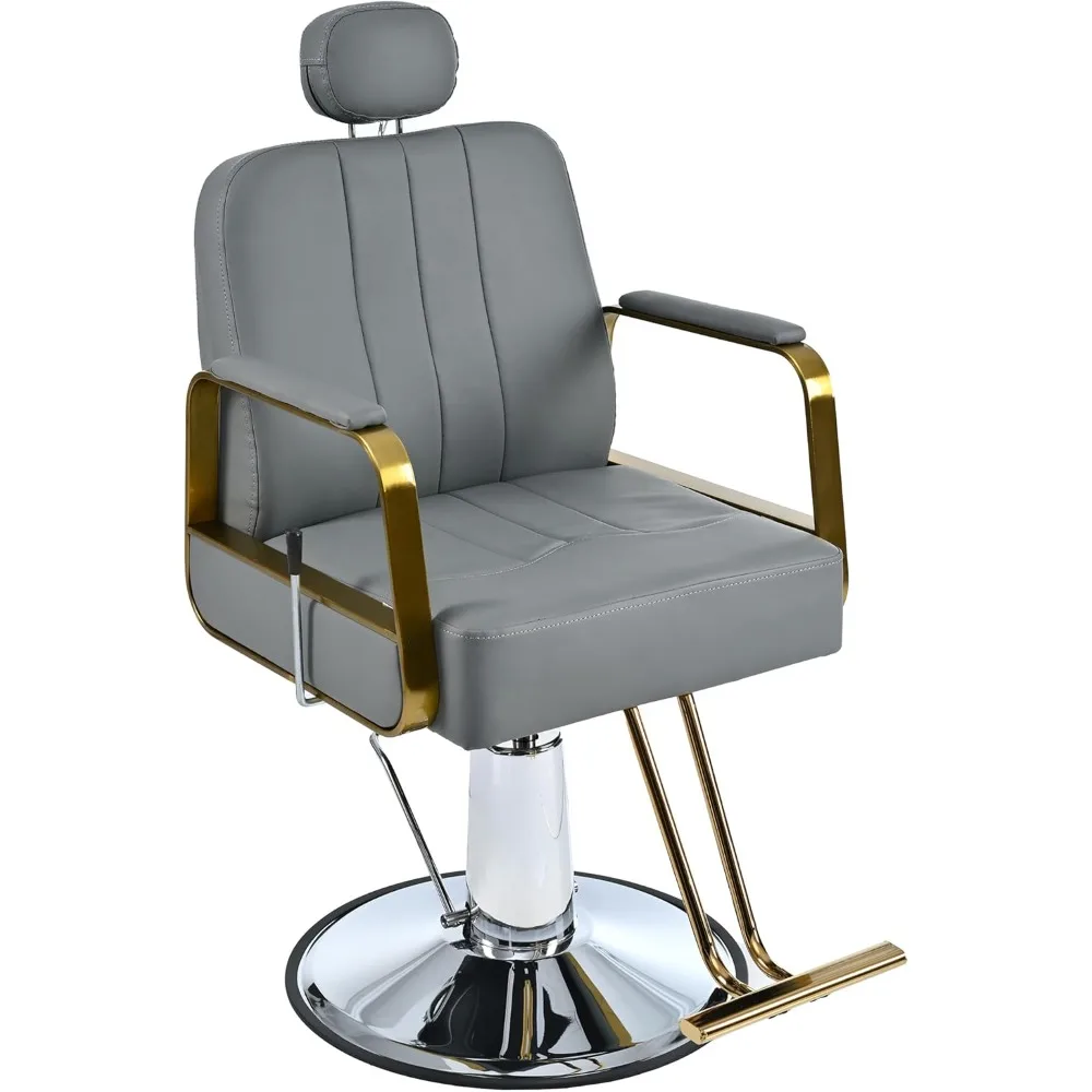 Premium Reclining Barber Chair, Salon Chair for Hair Stylist with Heavy Duty Hydraulic Pump, 360° Rotation, Tattoo Chair Shampoo
Premium Reclining Barber Chair, Salon Chair for Hair Stylist with Heavy Duty Hydraulic Pump, 360° Rotation, Tattoo Chair Shampoo