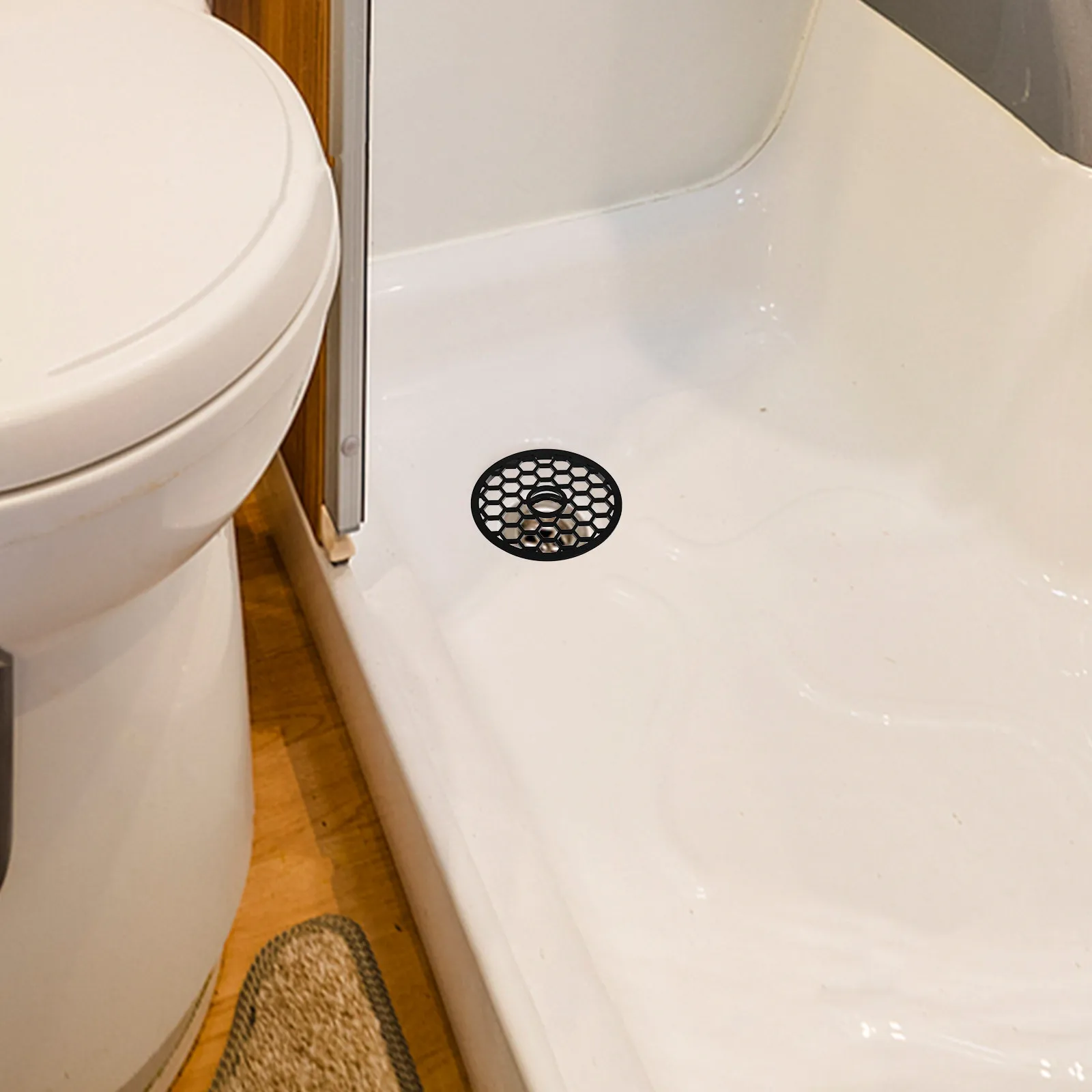 Black Plastic Rv Floor Drain Filter Easy Install Filter Screen for Bathroom Toilets Campers Drain Debris Catcher
Black Plastic Rv Floor Drain Filter Easy Install Filter Screen for Bathroom Toilets Campers Drain Debris Catcher