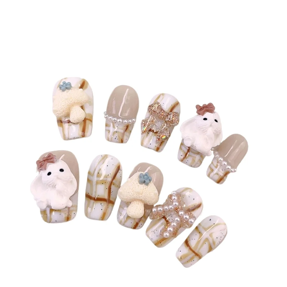 ~Purely handmade wearing nail cute rabbit nail patch sweet relief mushroom bow can be used repeatedly
~Purely handmade wearing nail cute rabbit nail patch sweet relief mushroom bow can be used repeatedly