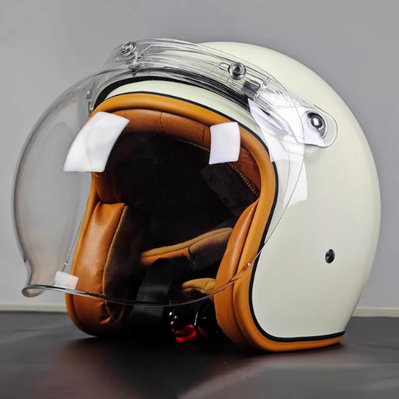 Прочный дизайн 3/4, мотоциклетный шлем с прозрачным пузырьковым козырьком, одобренный DOT для крутых, удобных и безопасных катаний
Прочный дизайн 3/4, мотоциклетный шлем с прозрачным пузырьковым козырьком, одобренный DOT для крутых, удобных и безопасных катаний
