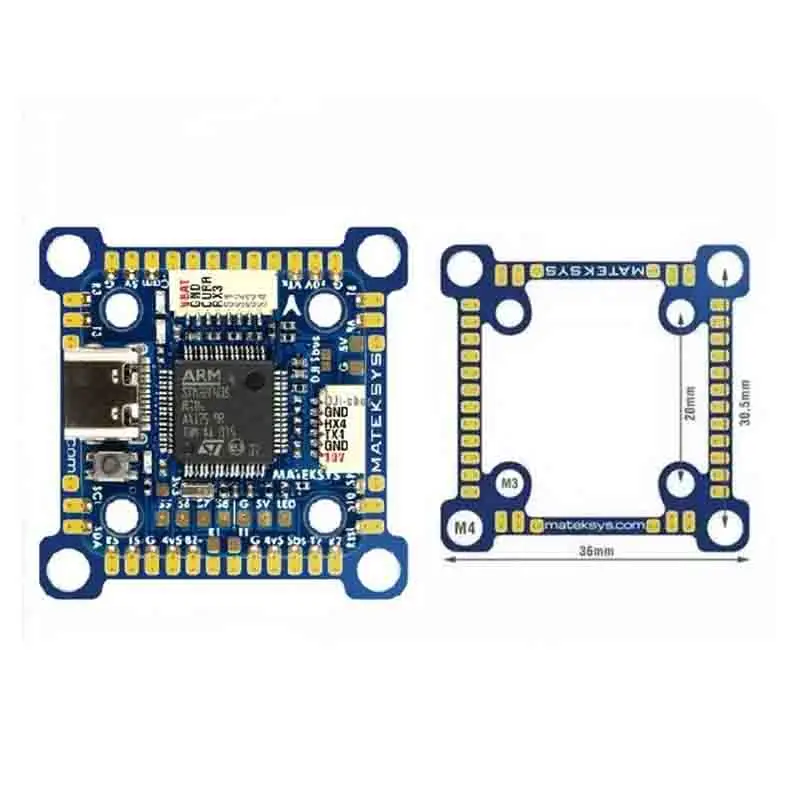 Полетный контроллер MATEK F405-MINITE с расстоянием между монтажными отверстиями 20/30,5 мм для двух установок
Полетный контроллер MATEK F405-MINITE с расстоянием между монтажными отверстиями 20/30,5 мм для двух установок