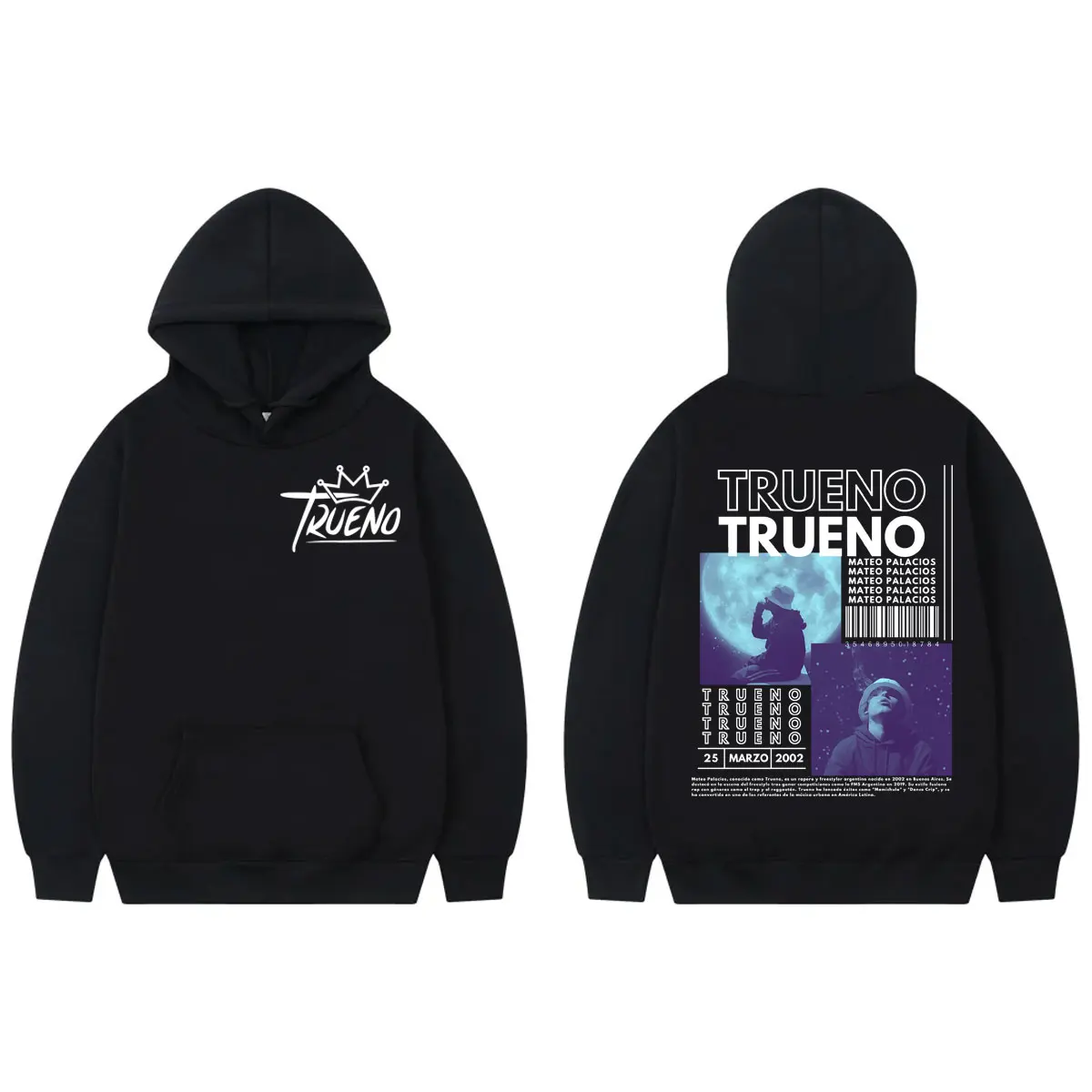 Rapper Trueno Album Poster Print Hoodie Mens Women Harajuku Hip Hop Oversized Sweatshirts Autumn Winter Fashion Casual Pullovers
Rapper Trueno Album Poster Print Hoodie Mens Women Harajuku Hip Hop Oversized Sweatshirts Autumn Winter Fashion Casual Pullovers