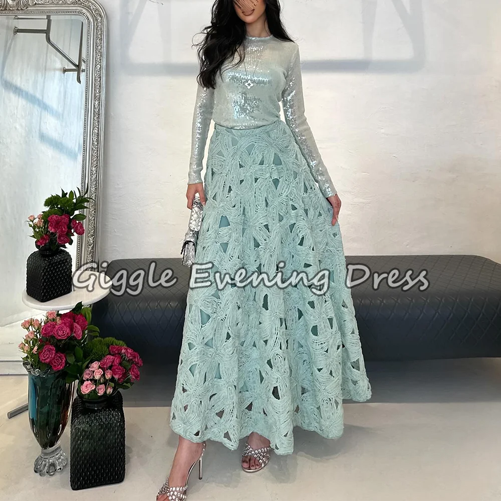 Shiny Mint Green Lace Evening Dresses A-Line Maxi Dress Elegant Formal Gown for Wedding Guest Dinner Party Fashion Occasion
Shiny Mint Green Lace Evening Dresses A-Line Maxi Dress Elegant Formal Gown for Wedding Guest Dinner Party Fashion Occasion