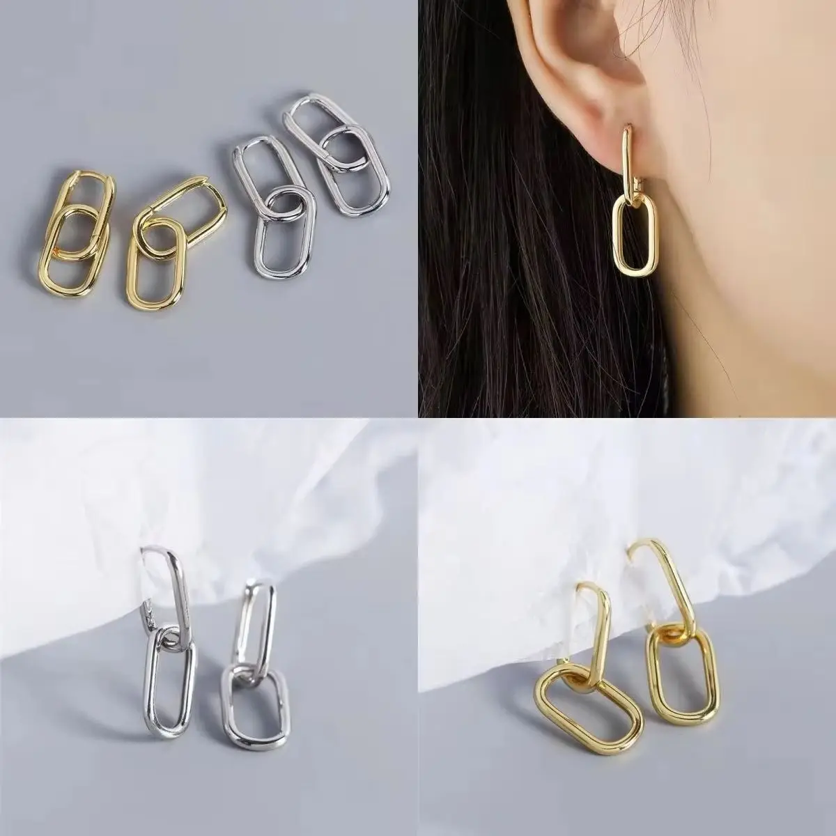 2025 New Classic Korean Gold Plated Geometric Square Interlocking Earrings for Women Fashionable Jewelry Gift
2025 New Classic Korean Gold Plated Geometric Square Interlocking Earrings for Women Fashionable Jewelry Gift