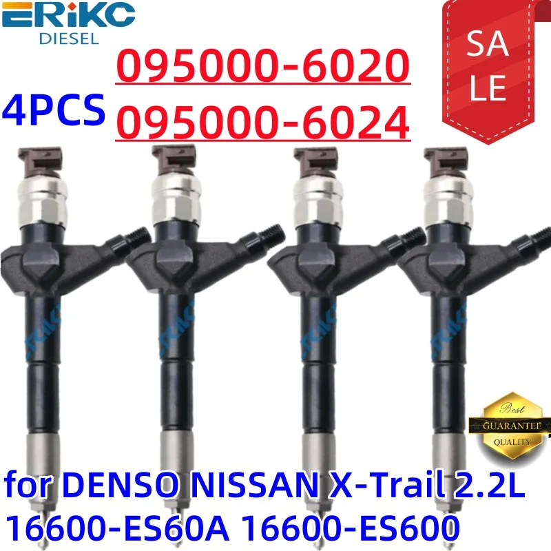 4PCS 095000-6020 Diesel Fuel Injector Set 095000-6024 Injection Nozzle for DENSO NISSAN X-Trail 2.2L 16600-ES60A 16600-ES600
4PCS 095000-6020 Diesel Fuel Injector Set 095000-6024 Injection Nozzle for DENSO NISSAN X-Trail 2.2L 16600-ES60A 16600-ES600